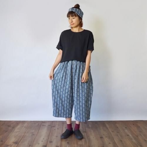 【福袋】バルーンパンツ8分丈+ニットヘアターバン/2カラー羽根(Fether)/ジャガードニット