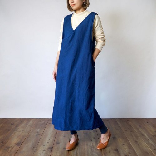 ジャンパースカート/ブルー/三河織物
