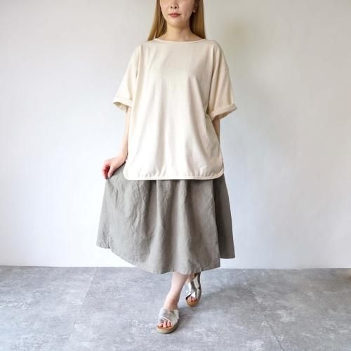 【福袋】ビッグシルエットTシャツ/生成り+ギャザースカート/カーキ