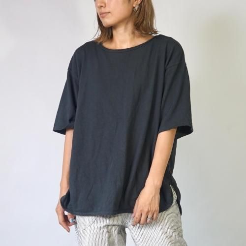 ビッグシルエットTシャツ/ブラック/愛知県産スラブニット
