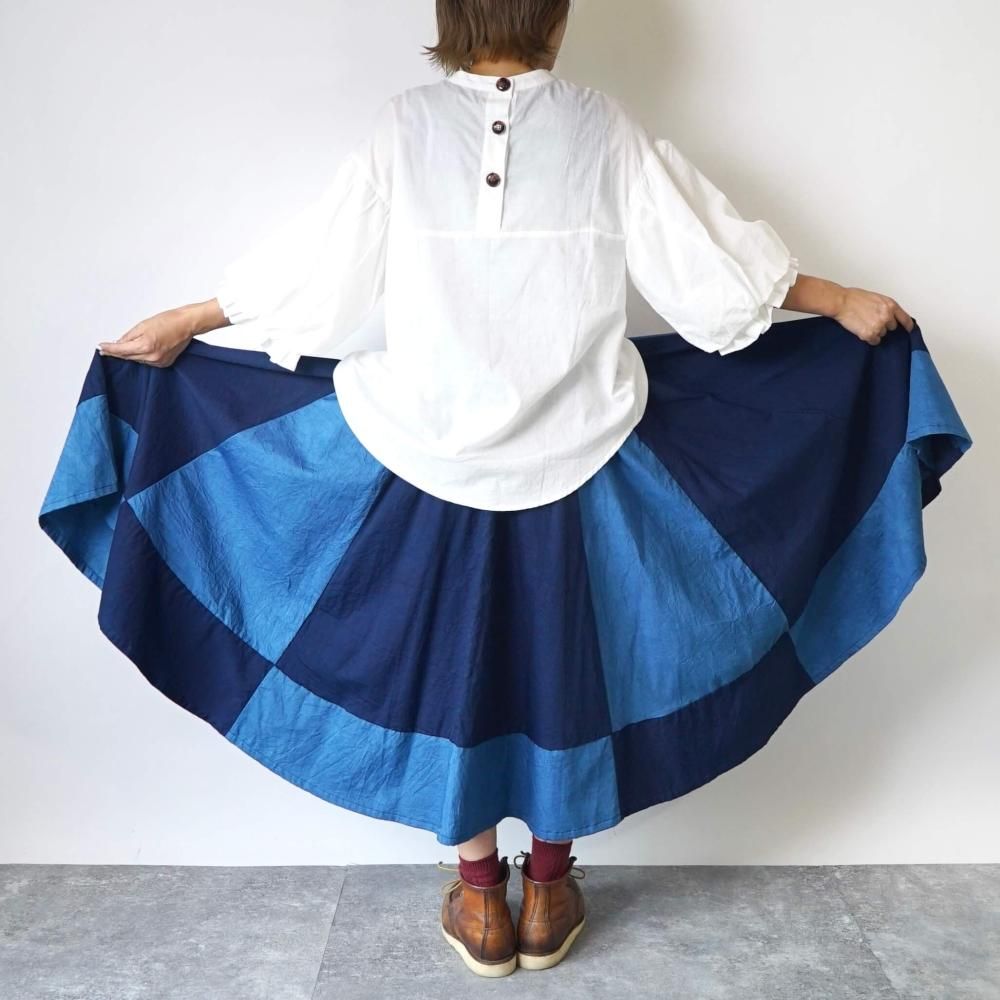 kitta 草木染スカート kitta 草木染スカート kitta 藍染め サーキュラースカートTorus 沖縄