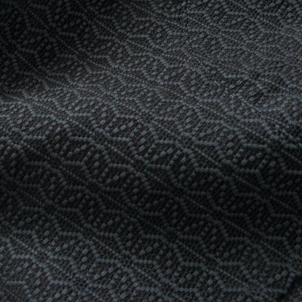 麻柄キャンプワークパンツ/ブラック/刺し子織