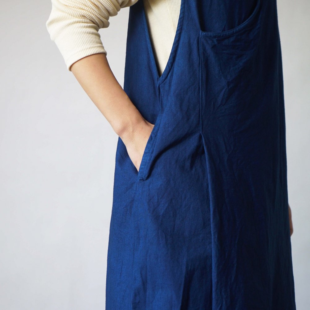 藍染め三河織物ジャンパースカート
