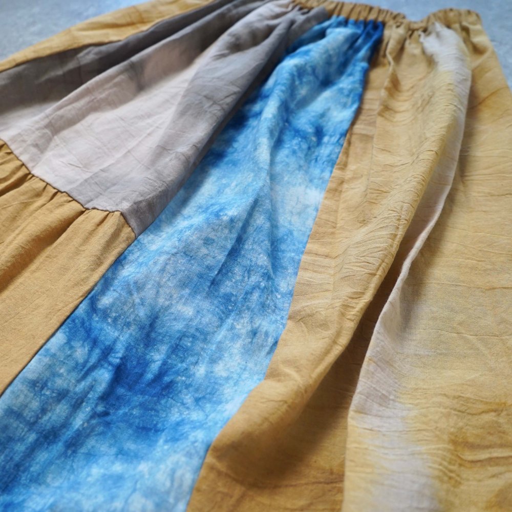 三河織物藍染めスカート