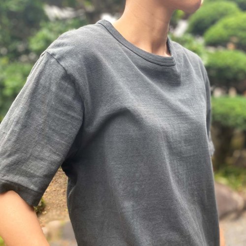 吊り編みスラブTシャツ/ブラック/和歌山県産 ニット編生地