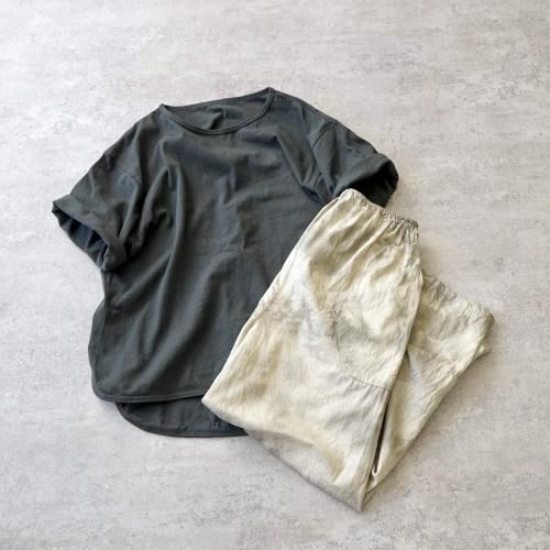 【福袋】ビッグシルエットTシャツ/ブラック+さら軽ワイドパンツ/カーキまだら