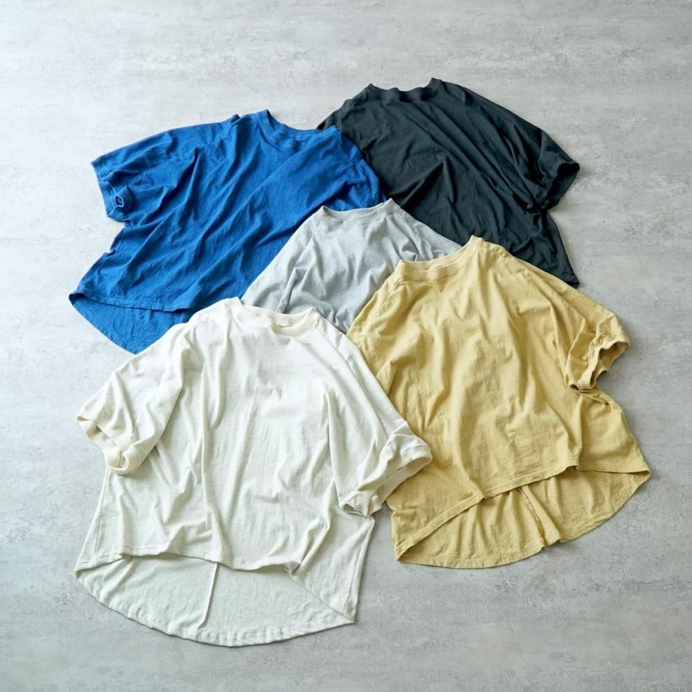 ドルマンスリーブTシャツ/ブラック/愛知県産ニット ドルマンスリーブTシャツ/ブラック/愛知県産ニット