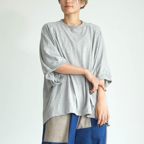 ドルマンスリーブTシャツ/グレー/愛知県産ニット