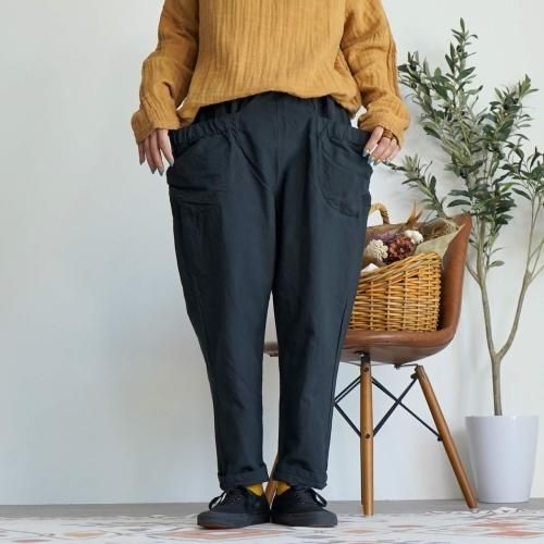 プレーンキャンプワークパンツ/ブラック/三河織物