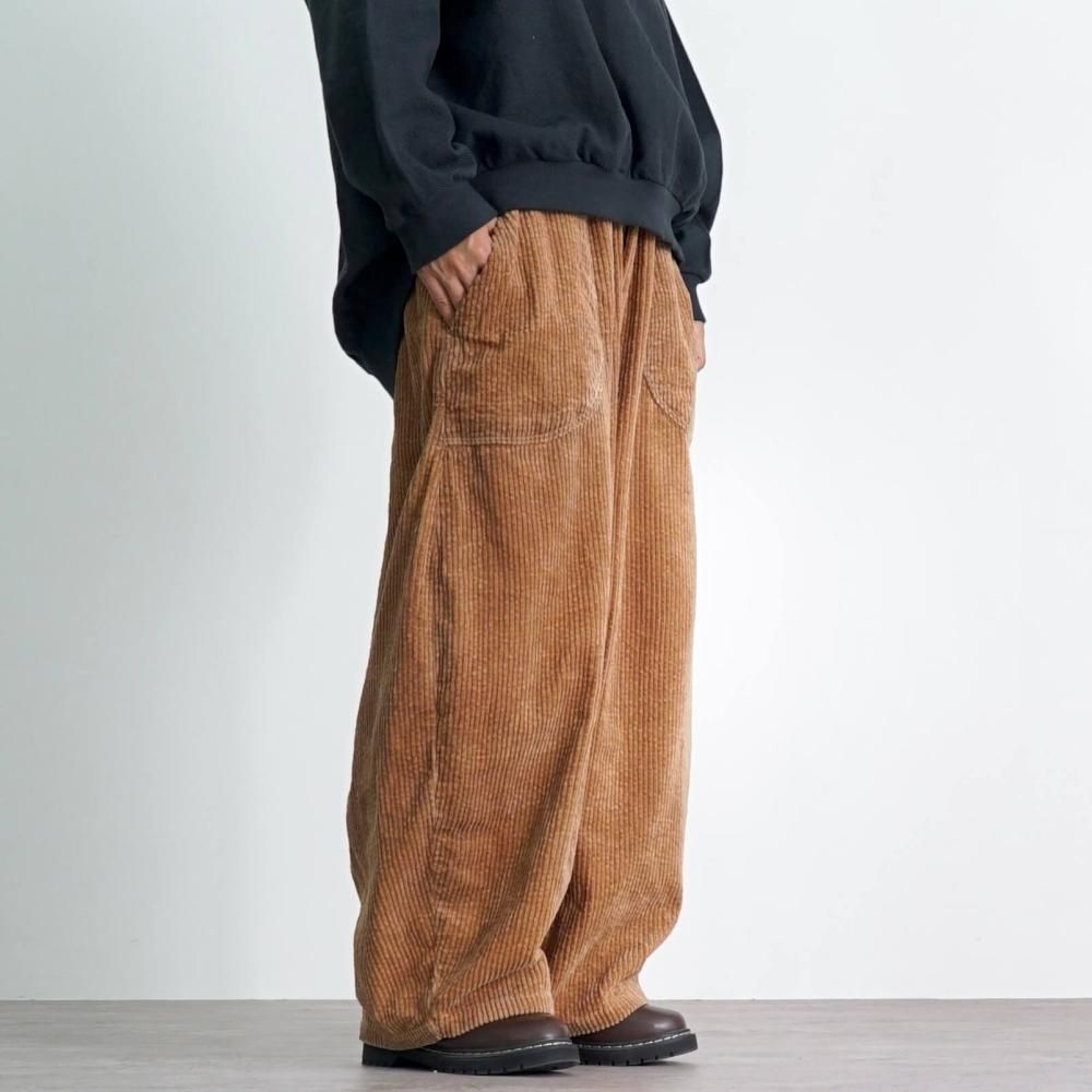 コーデュロイバルーンパンツ/ブラウン/遠州織物