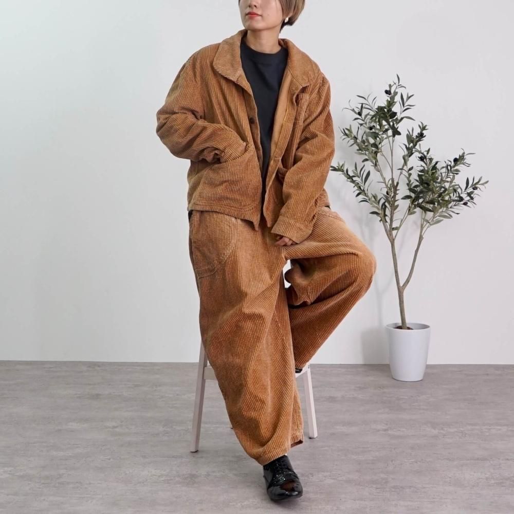 Moorer グレー48 コーデユロイダウン、フード袖着脱可ハンガー