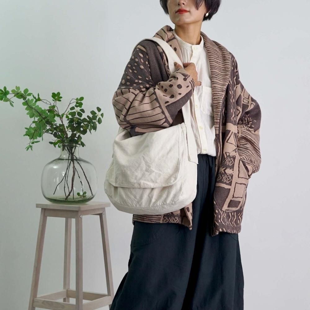 LIFE WORK☆Big Jacquard Shoulder Bag☆ビッグショルダーバッグ