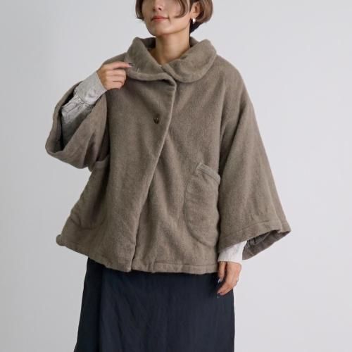 ☆月末値下げ Uzuiro リネンタックシャツ 遠州織物 茜染めピンクベージュ