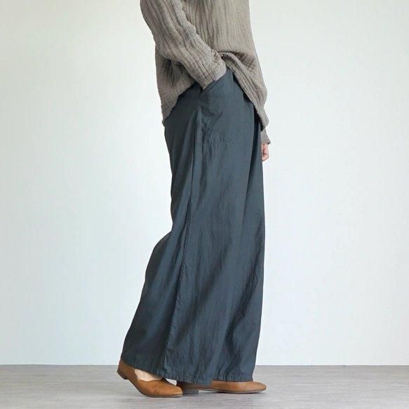 三河織物ワイドパンツ