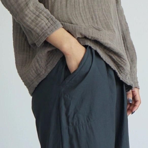 三河織物ワイドパンツ