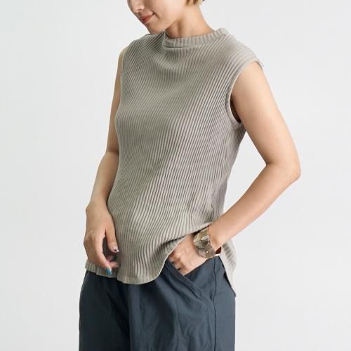 メンズスリットTシャツ | カーキ | 愛知県産スラブニット