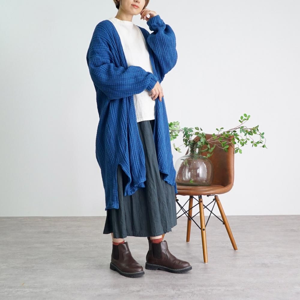ビッグ割引 | ロングカーディガン ブルー UZUiRO/公式オンラインショップ - ワンピース