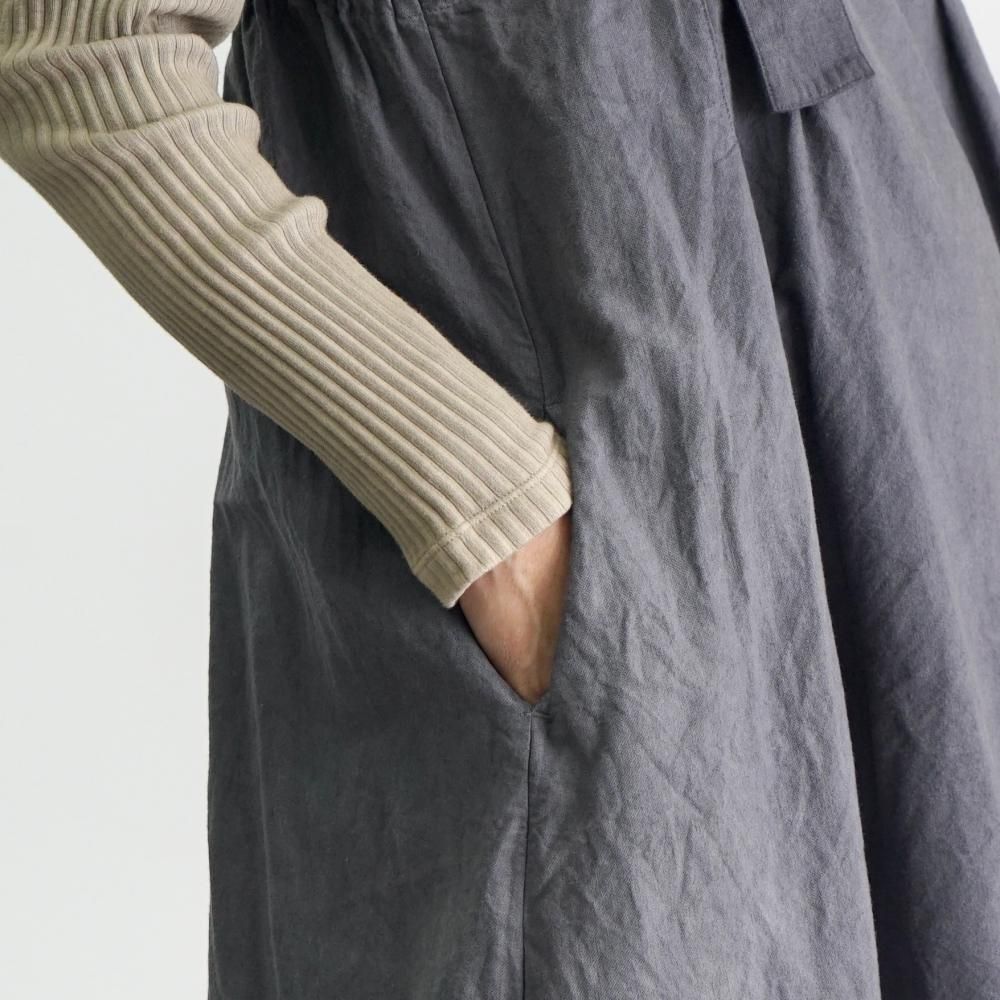 サロペットスカート | グレー | 三河織物 - UZUiRO/公式オンラインショップ