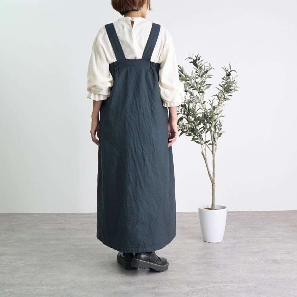 サロペットスカート | ブラック | 三河織物 - UZUiRO/公式オンライン