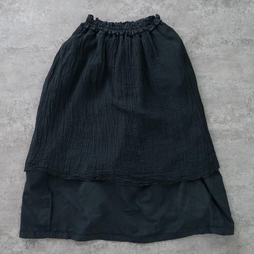 cadune カデュネ フラッグヤーンスカート ブラック size38 CADUNE（カデュネ）の「ティアードスカート（スカート）」 - WEAR