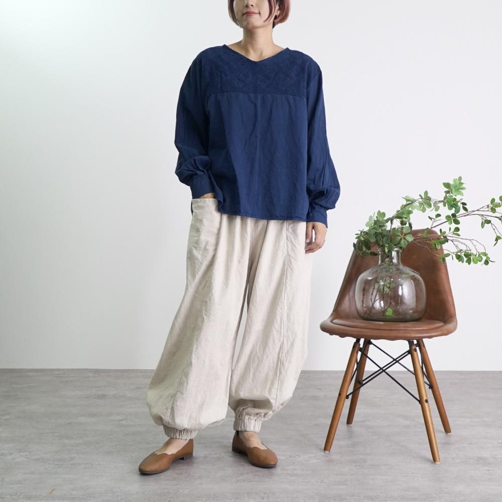 アラジンパンツ | 生成り | ハーフリネン - UZUiRO/公式