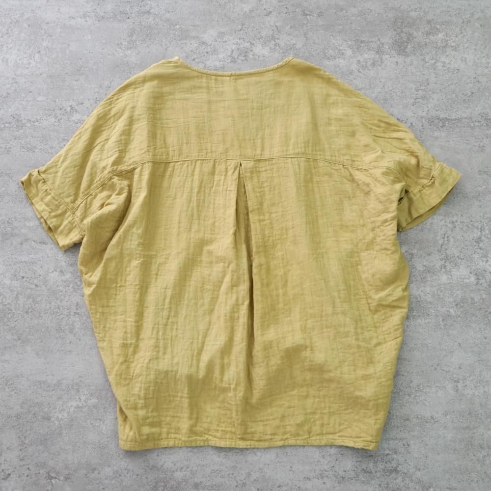 バルーンタックガーゼTシャツ | イエロー - UZUiRO(ウズイロ