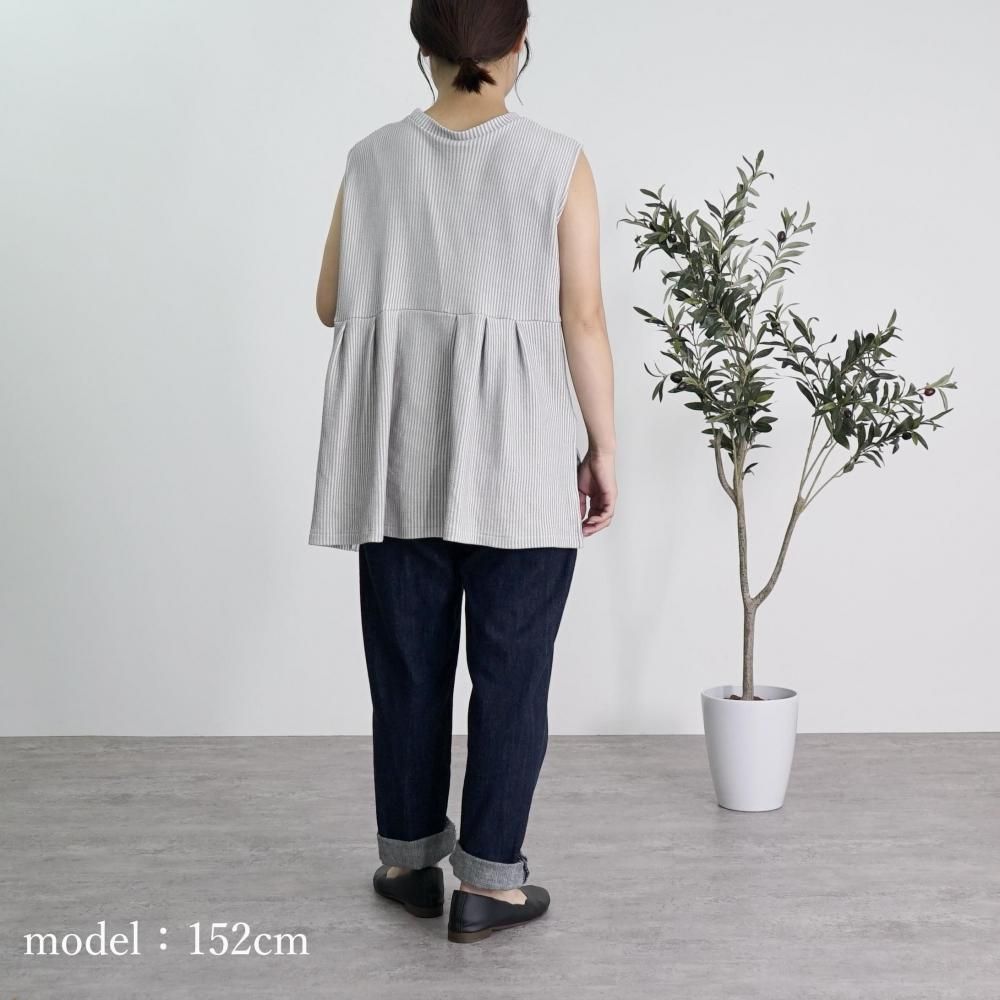 COEL青と白のストライプ ノースリーブサロペット COEL青と白のストライプ ノースリーブサロペット