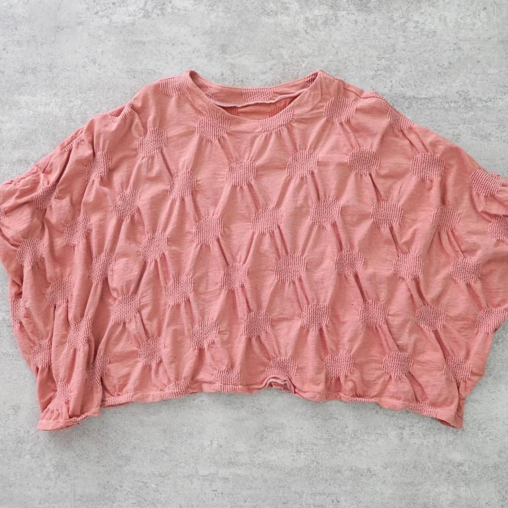 ボートネックドットニットTシャツ | 尾州ニット - UZUiRO