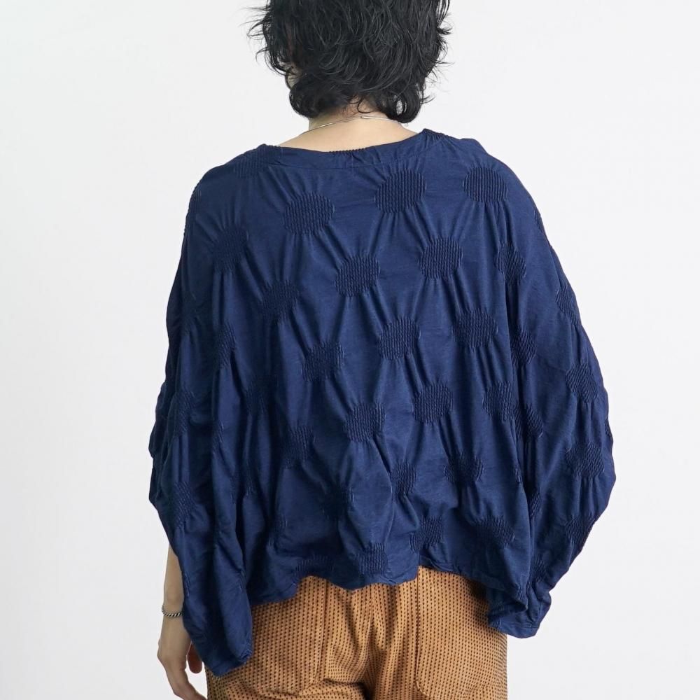 shishikui ボートネックニットネイビー shishikui ボートネックニットネイビー