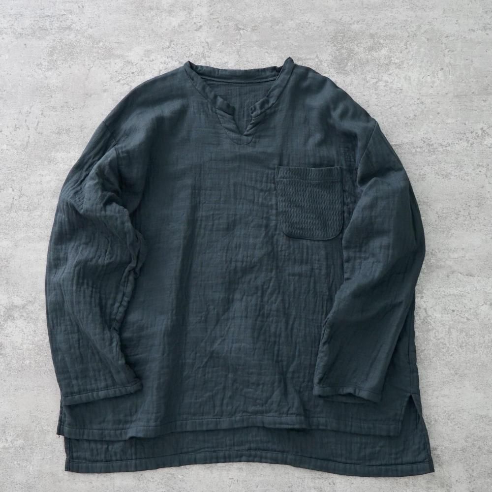 キーネックガーゼロンT | ブラック - UZUiRO(ウズイロ) / 公式