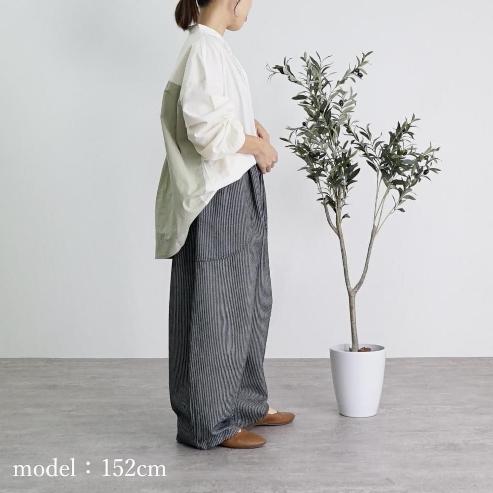 UZUiRO　ウズイロ　リネンタックシャツブラウス　カーキ UZUiRO ウズイロ リネンタックシャツブラウス カーキ UZUiRO ウズイロ