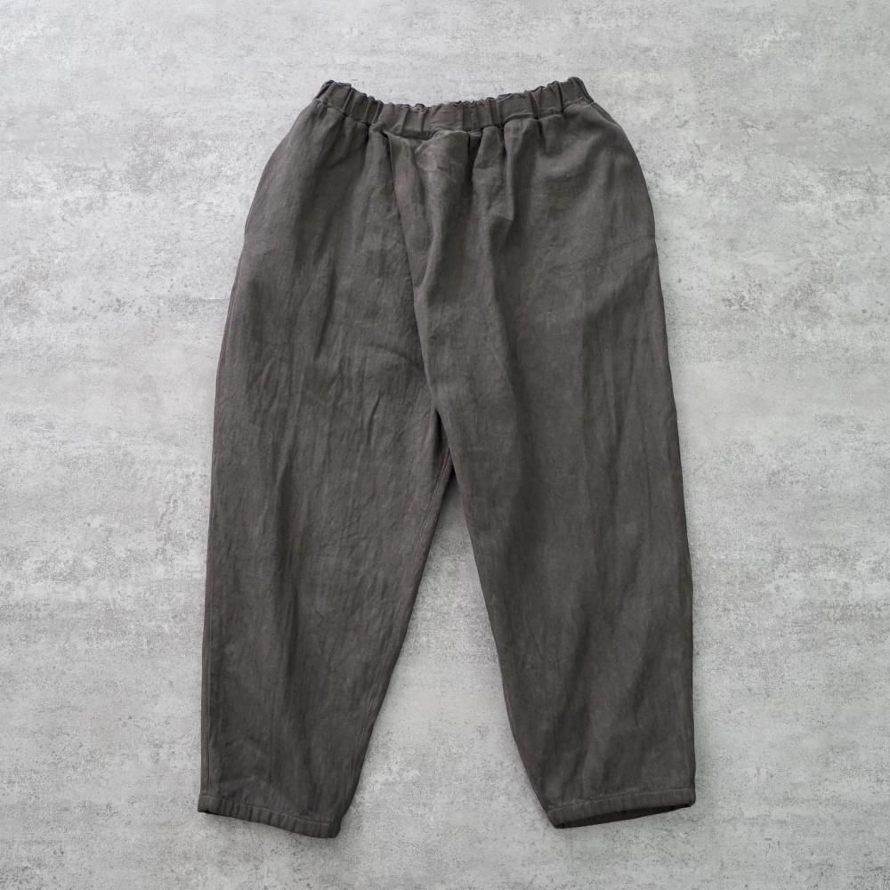 ペグトップタックパンツ | ヘリンボーングレー - UZUiRO(ウズイロ