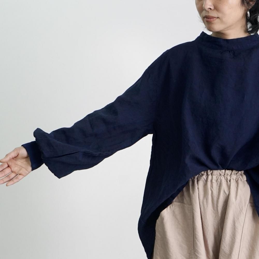 UZUiRO　ウズイロ　リネンタックシャツブラウス　カーキ UZUiRO ウズイロ リネンタックシャツブラウス カーキ UZUiRO