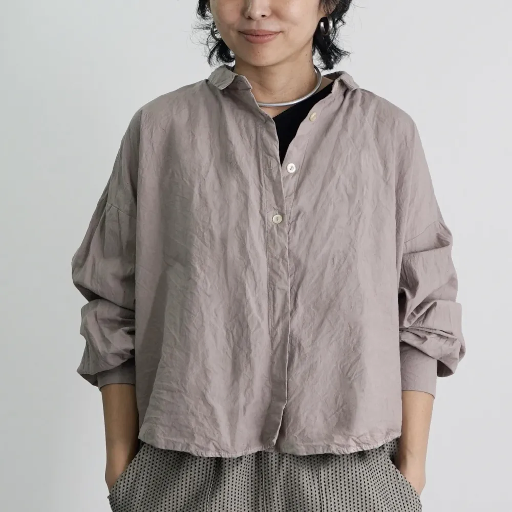 ストライプハイネックニット | グレー | 三河産 - UZUiRO/公式