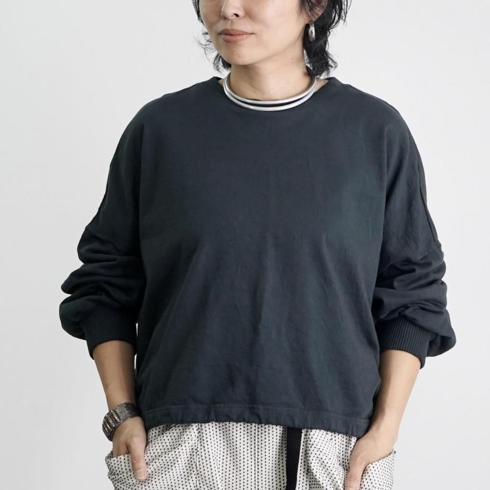 ドロワートレーナー ドローコードトレーナー | ブラック | 三河産ニット - UZUiRO