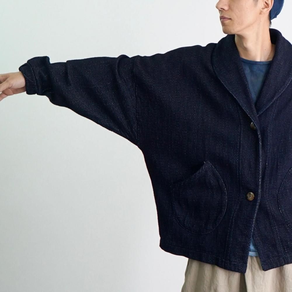 UZUIRO くつろ着カーディガン インディゴブルー　フリーサイズ　ゆったり くつろ着カーディガン | インディゴブルー - UZUiRO/公式