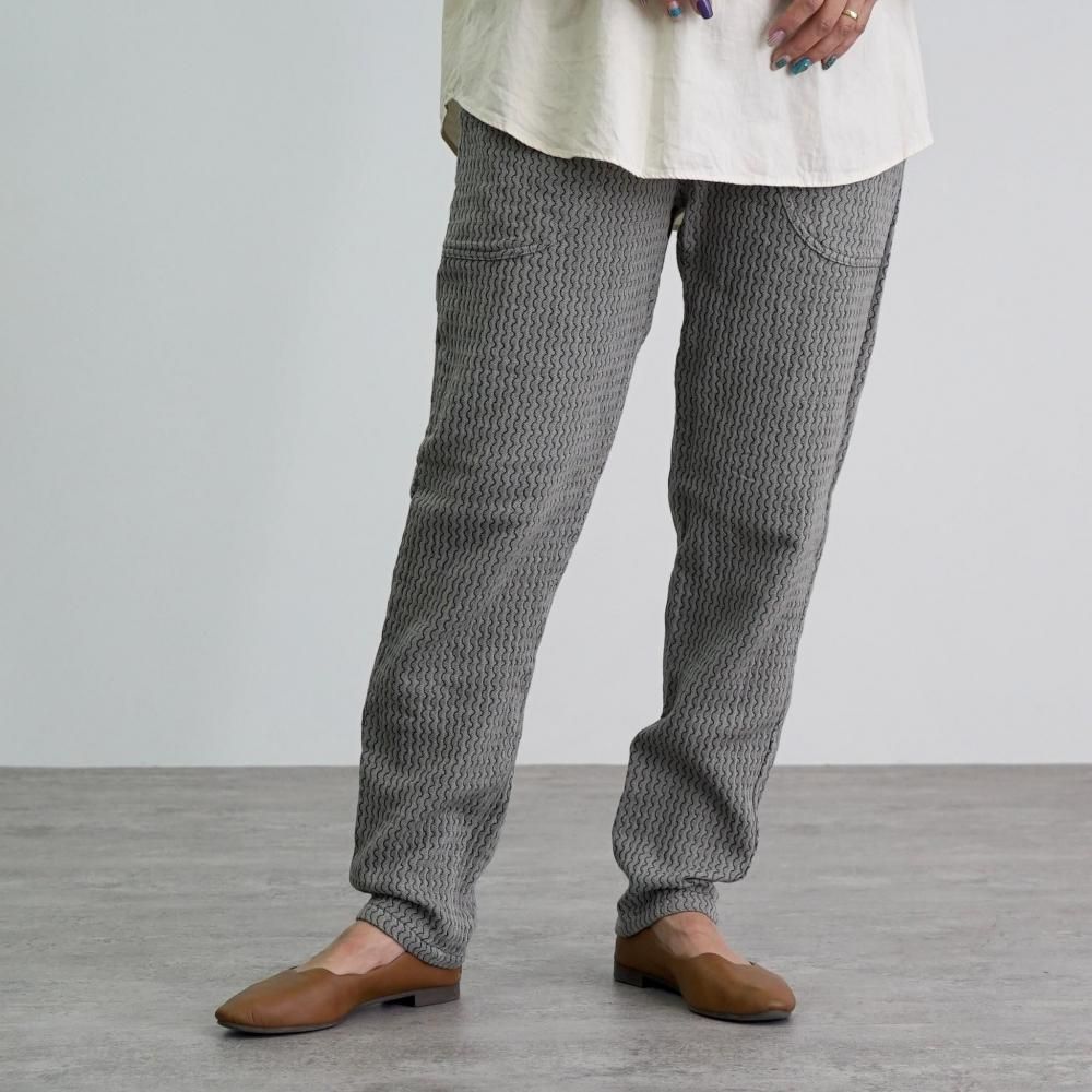 スティックパンツ | カーキ | 知多木綿柄ハンプ - UZUiRO