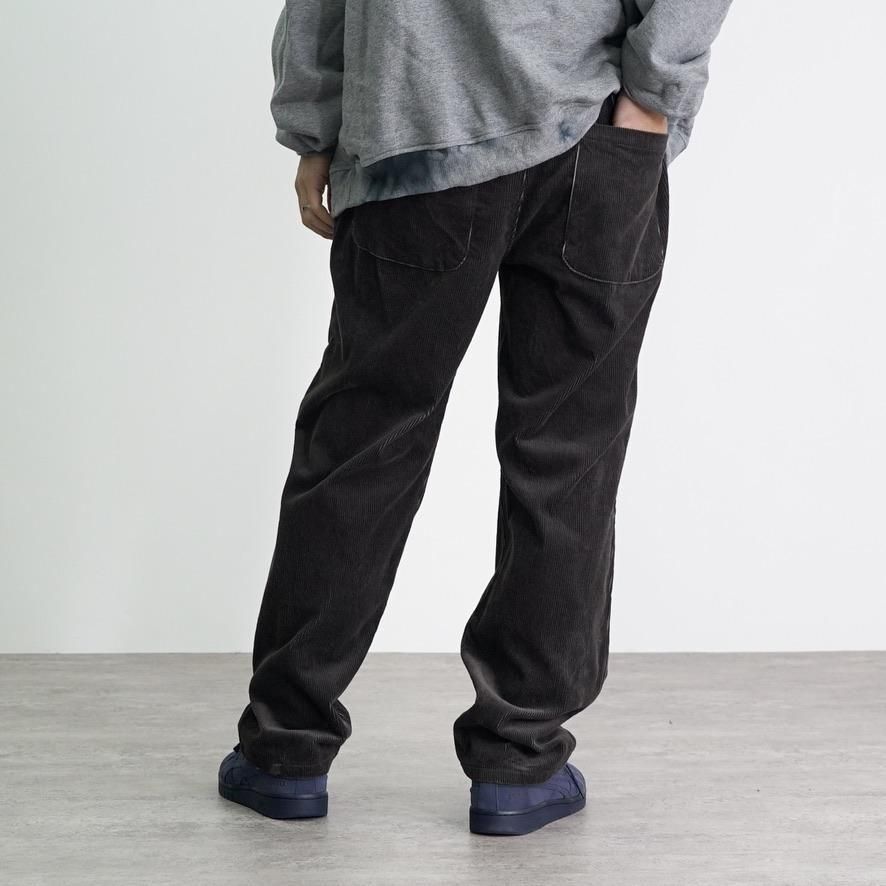 コーデュロイスッキリサルエルパンツ | ブラック - UZUiRO(ウズイロ