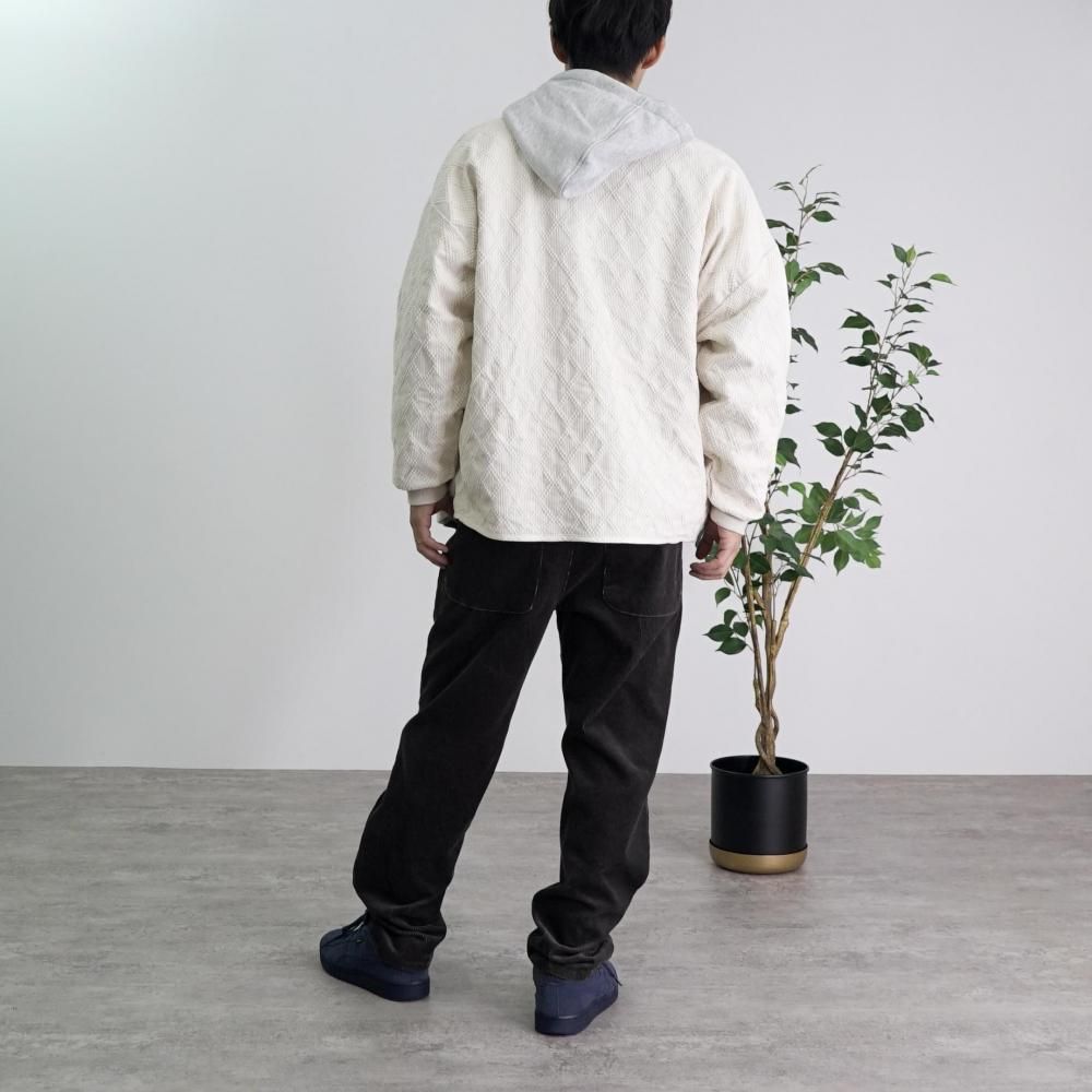 UZUIRO 日本製 ノーカラージャケット ダイヤ柄ノーカラージャケット | 生成り - UZUiRO(ウズイロ) / 公式