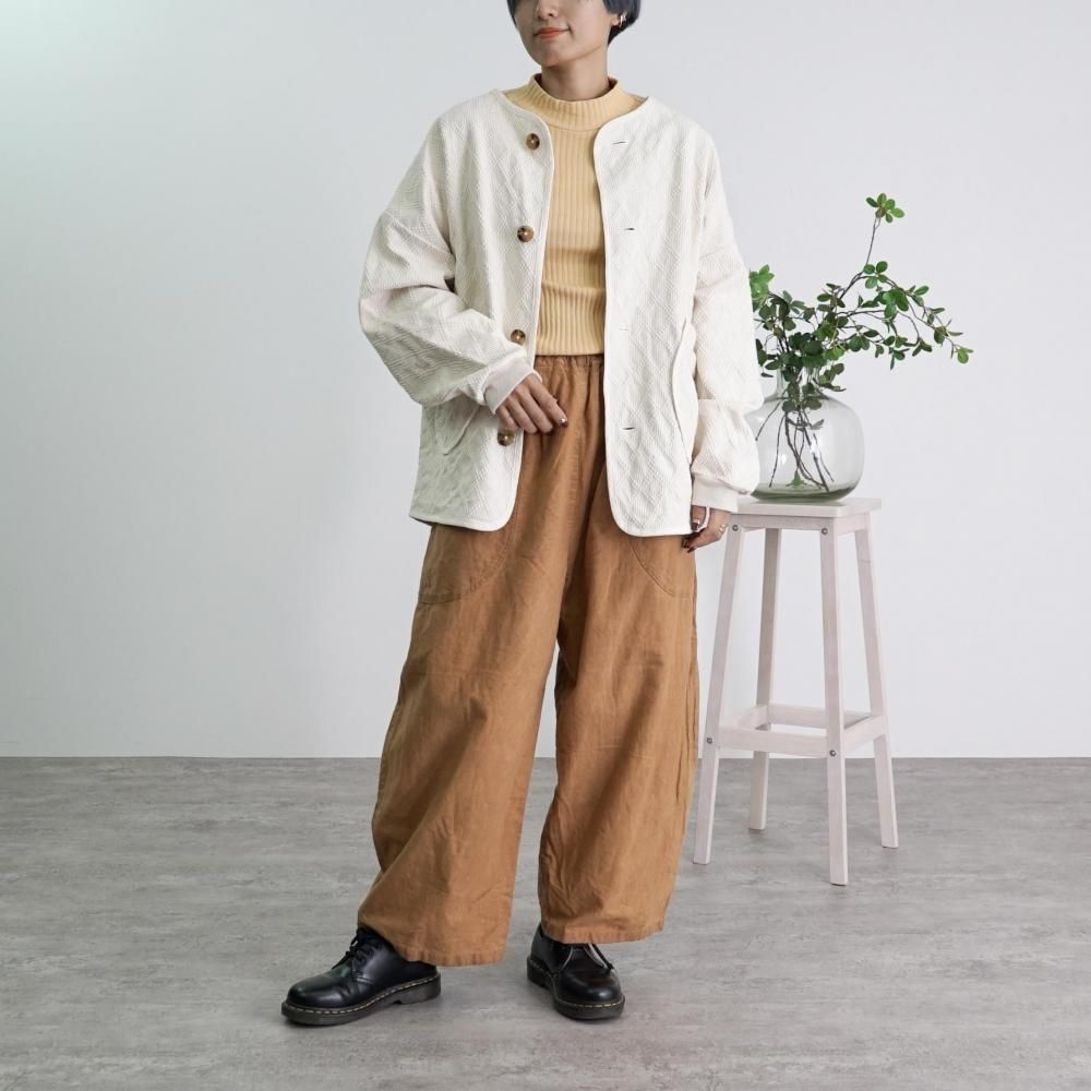 UZUIRO 日本製 ノーカラージャケット 6重ガーゼノーカラージャケット/ブラック/三河木綿