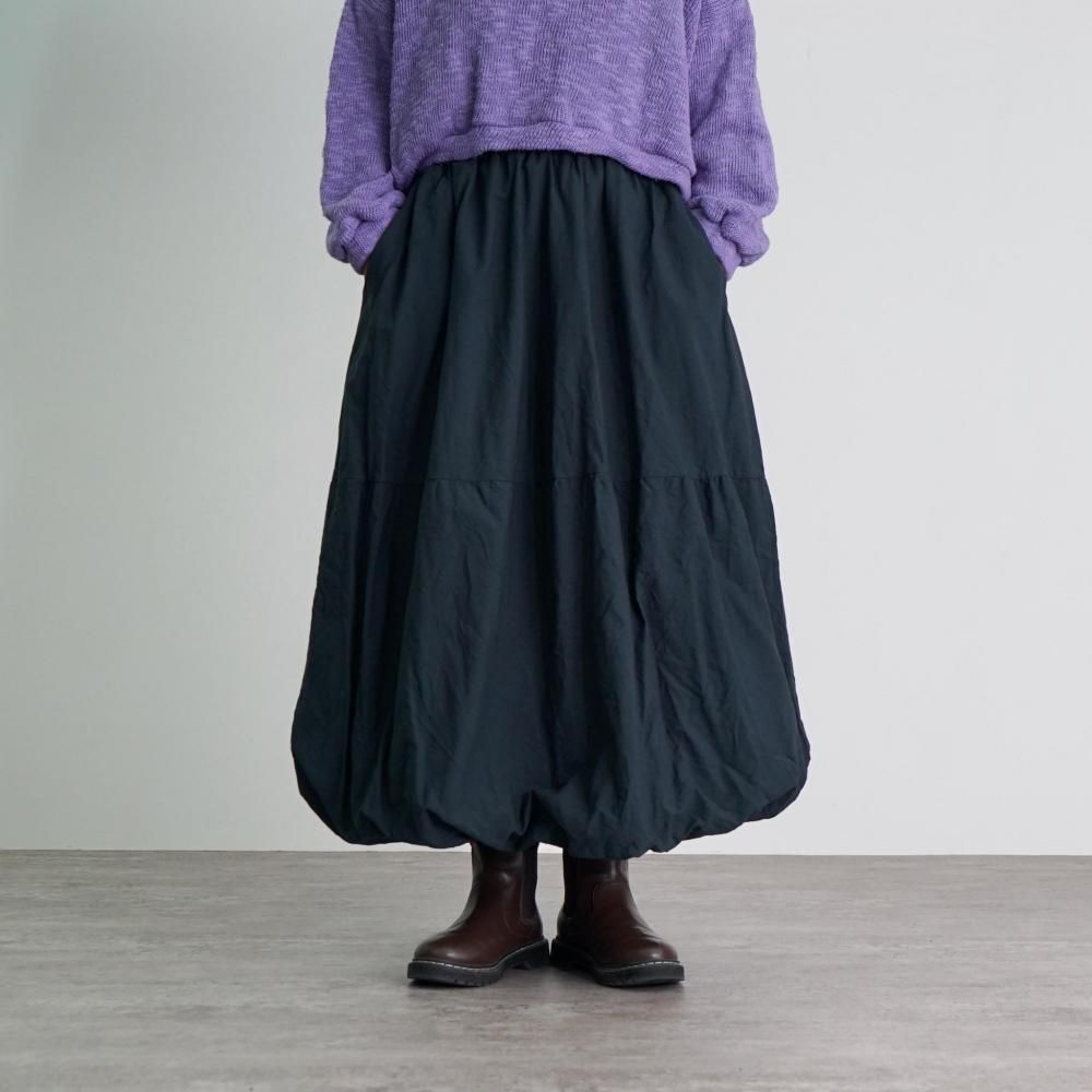 バルーンスカート | ブラック | 三河織物 - UZUiRO(ウズイロ) / 公式