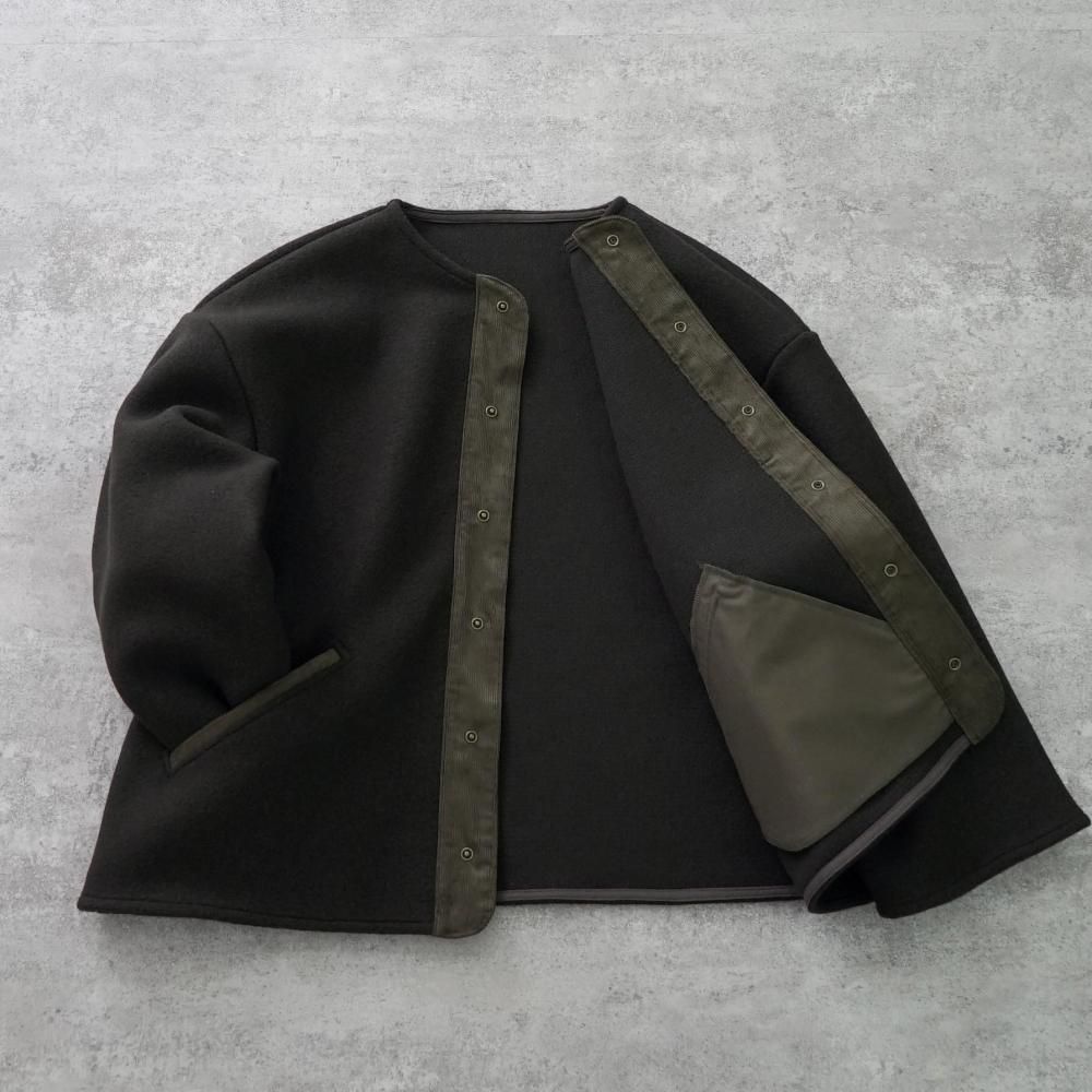 UZUIRO 日本製 ノーカラージャケット ノーカラーウールジャケット | 限定販売 - UZUiRO(ウズイロ) / 公式