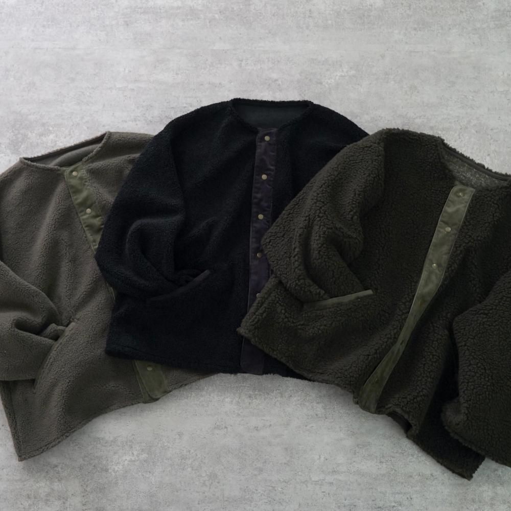 ノーカラーボアジャケット | 3色展開 - UZUiRO(ウズイロ) / 公式