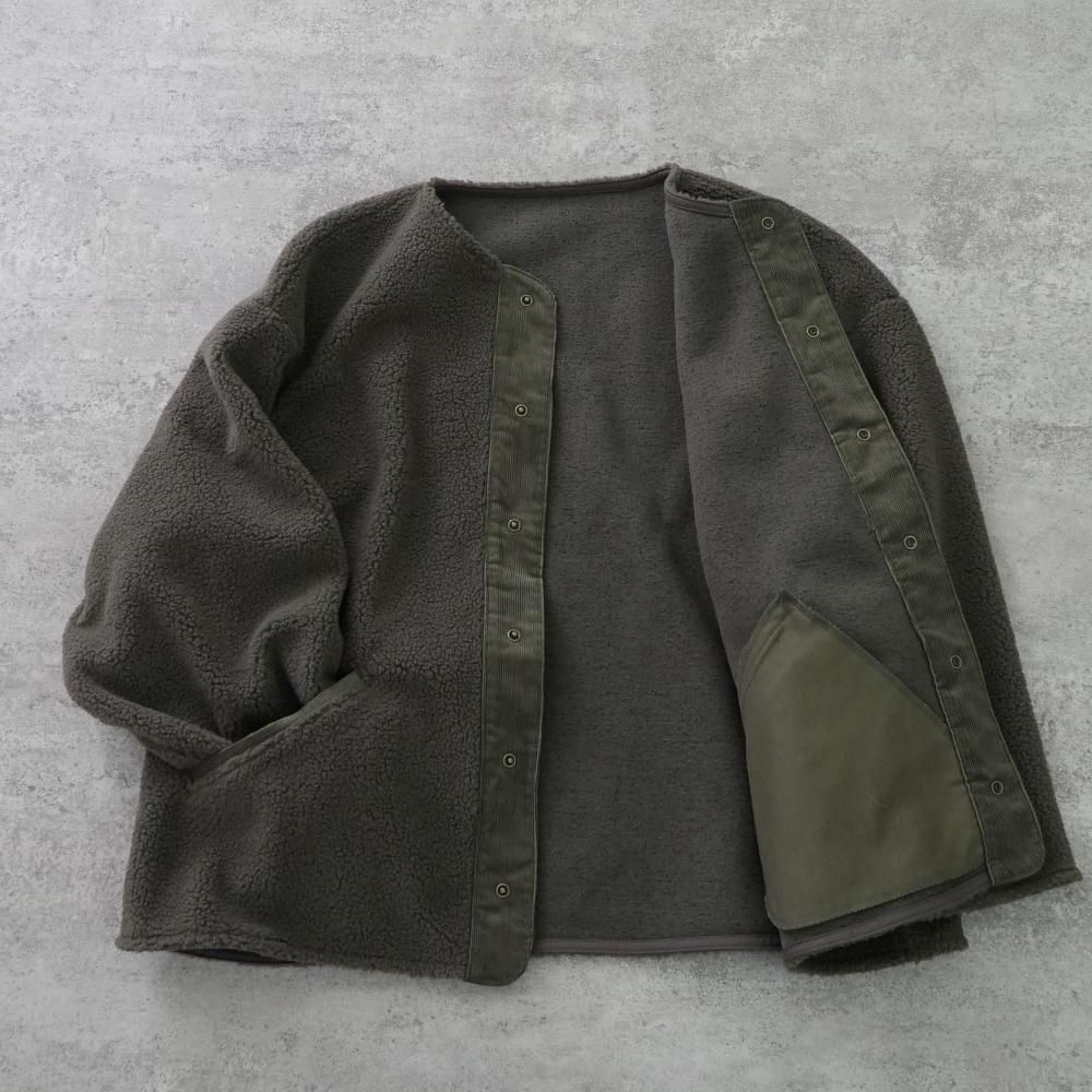 ノーカラーボアジャケット | 3色展開 - UZUiRO(ウズイロ) / 公式