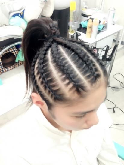 ポニーテールコーンロウ Hair Design El Black 池袋 エルブラック コーンロウブレイズの専門店 ポニーテールコーンロウ Hair Design El Black 池袋 エルブラック コーンロウブレイズの専門店