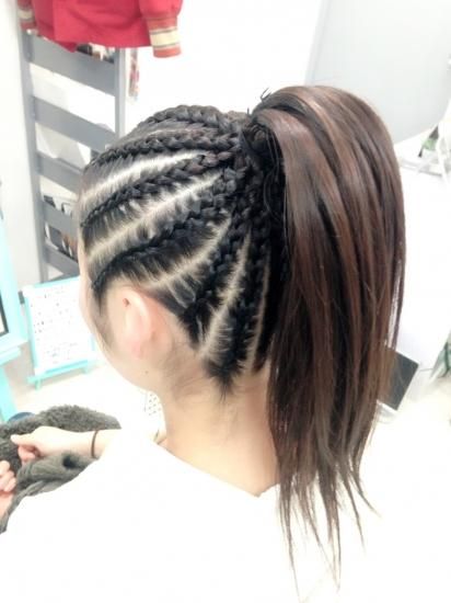 ポニーテールコーンロウ Hair Design El Black 池袋 エルブラック コーンロウブレイズの専門店