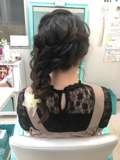 ヘアセット サイド編みおろし - hair Design EL-black - 池袋
