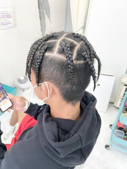 ツーブロックブレイズ Hair Design El Black 池袋 エルブラック コーンロウブレイズの専門店