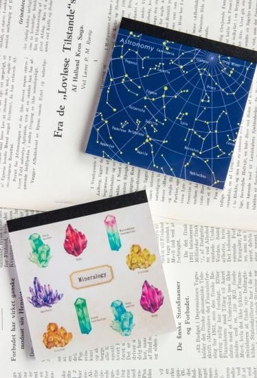 メモパッド2種セット 鉱物 星座 Wonder Trip メモパッド2種セット 鉱物 星座 Wonder Trip