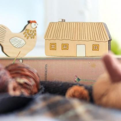 カントリーコテージ 木製オブジェ 単品【Anna Wiscombe】